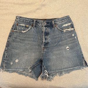Abercrombie & Fitch High Rise 4” Denim Short